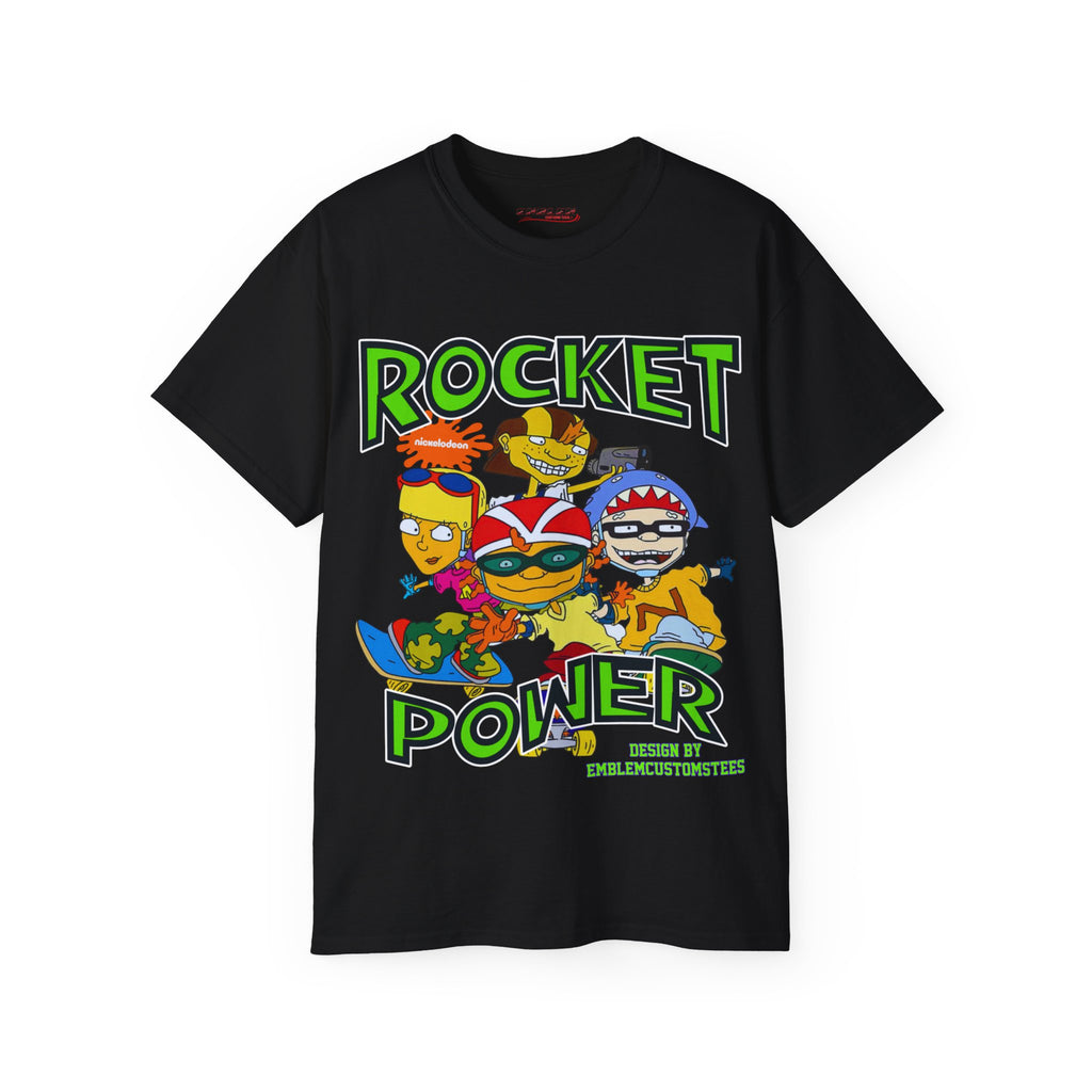 All Black Rocket Power Graphic Tee