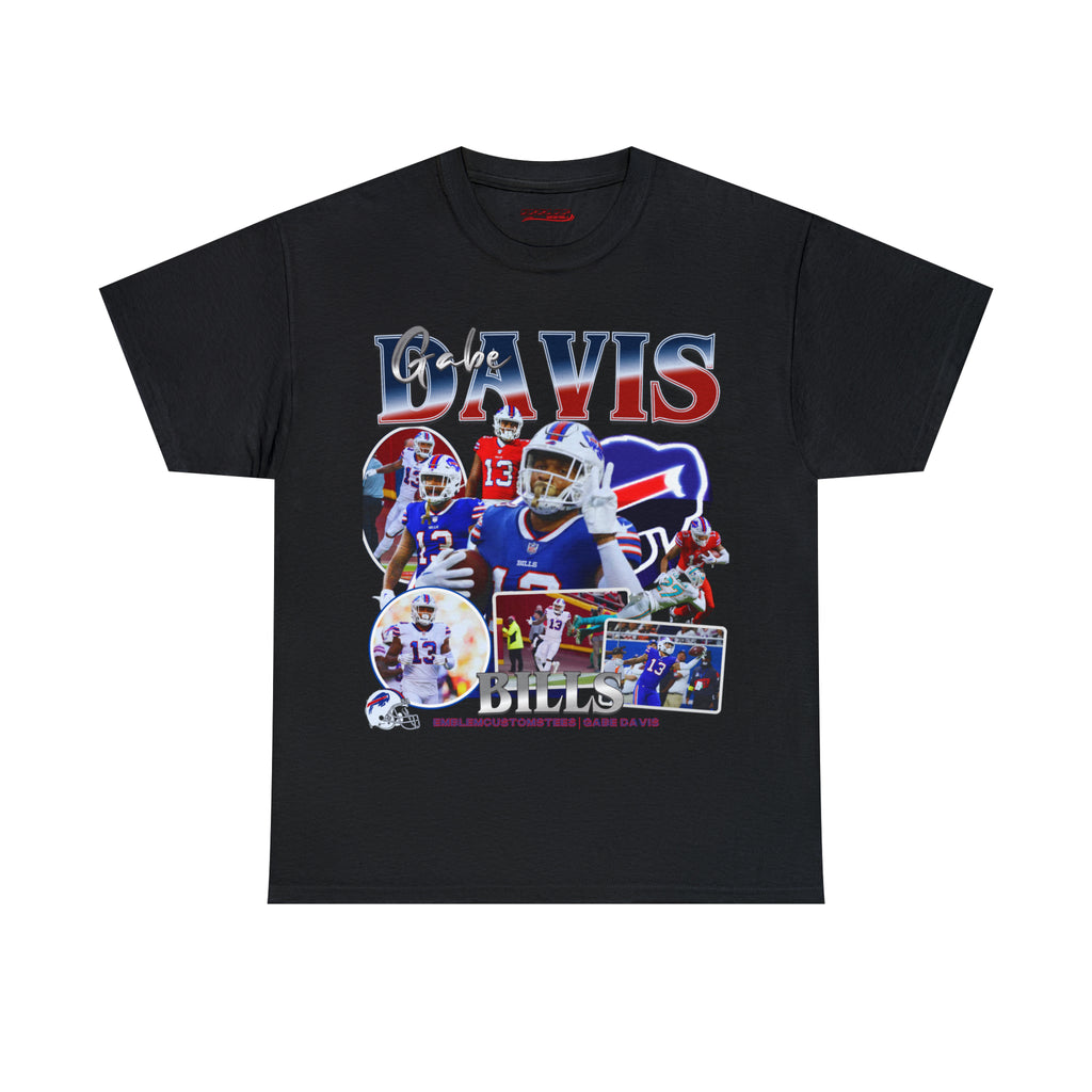 All Black Gabe Davis Football T-Shirt 