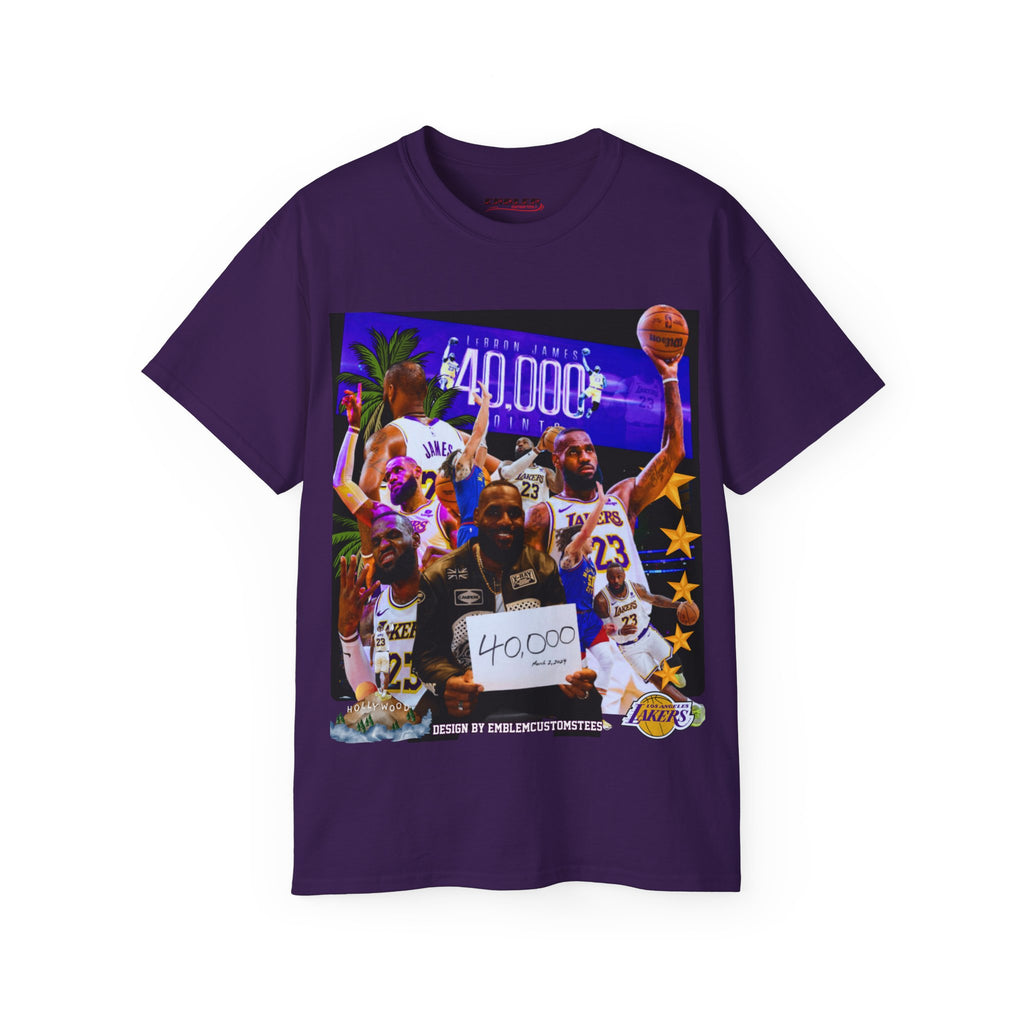 All Purple Lebron James 40,000 Graphic T-Shirt