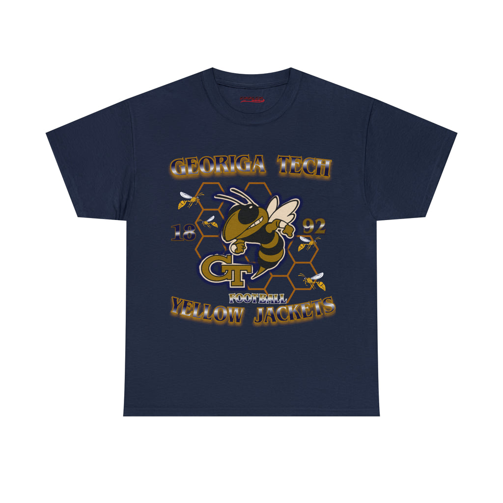 Navy Blue Georgia Tech Football T Shirt 