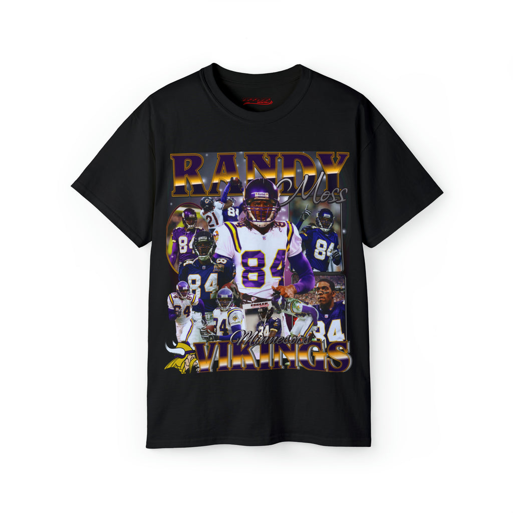 All Black Randy Moss Football T Shirt 