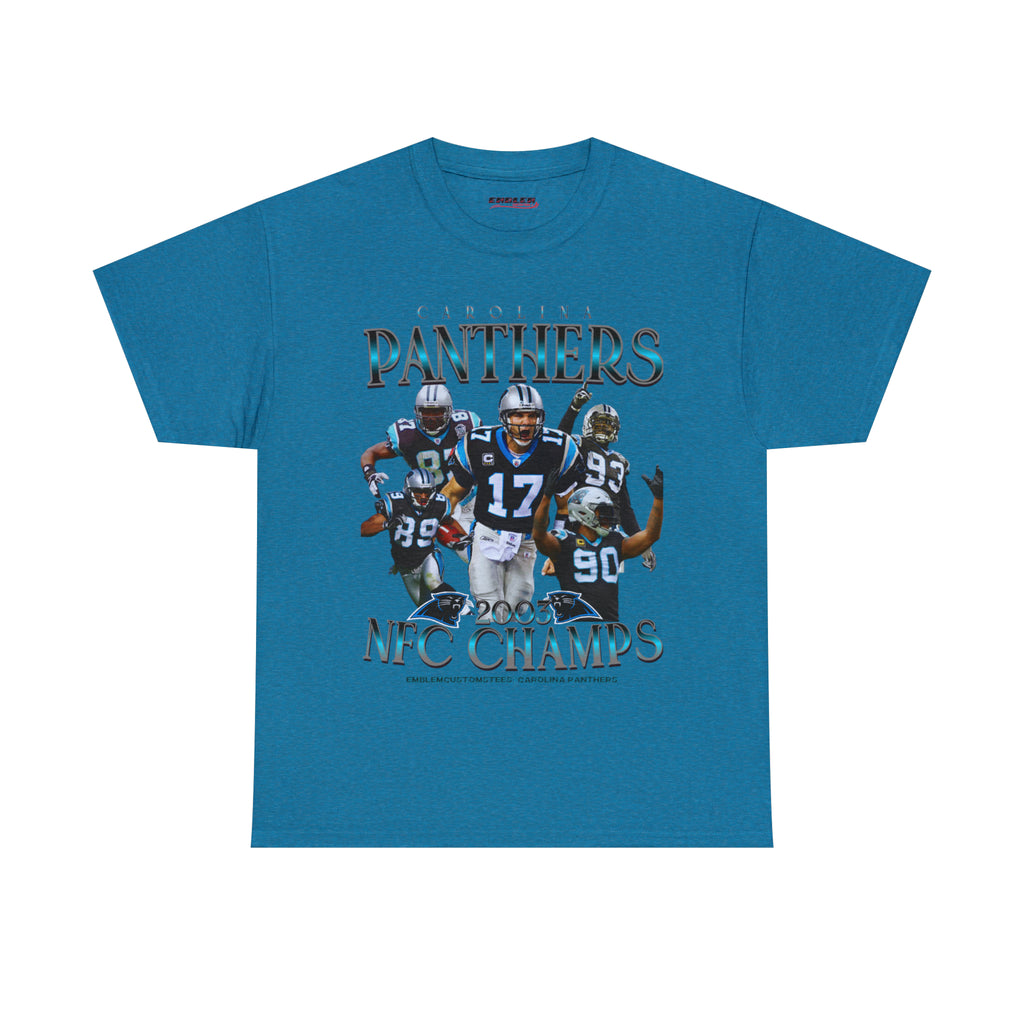 Antique Sapphire Carolina Panthers Football T-Shirt 