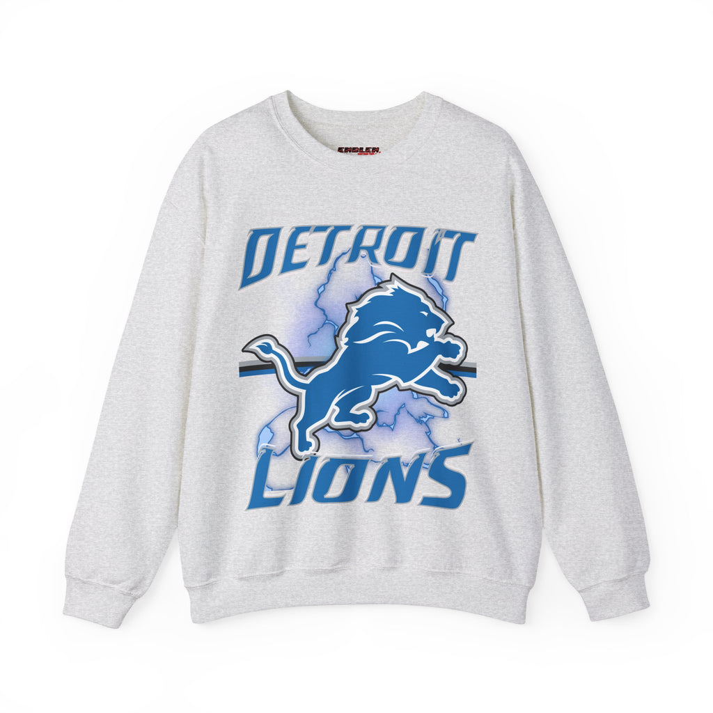 Ash Grey Detroit Lions Long Sleeve T Shirt