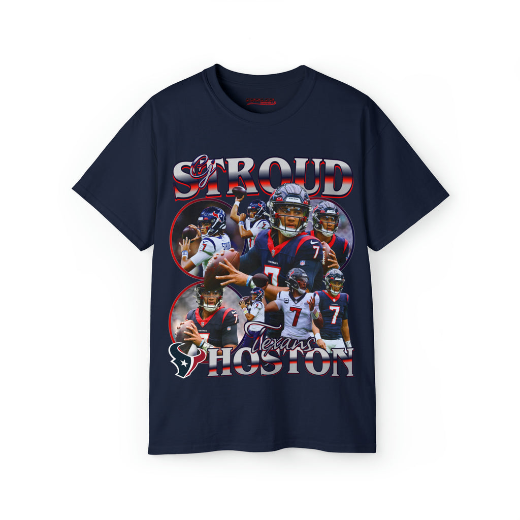 Navy Blue CJ Stroud Texans T Shirt 