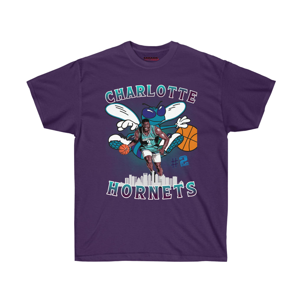 Purple Hornets Larry Johnson T-Shirt 