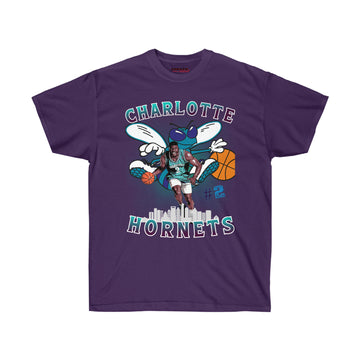 Purple Hornets Larry Johnson T-Shirt 