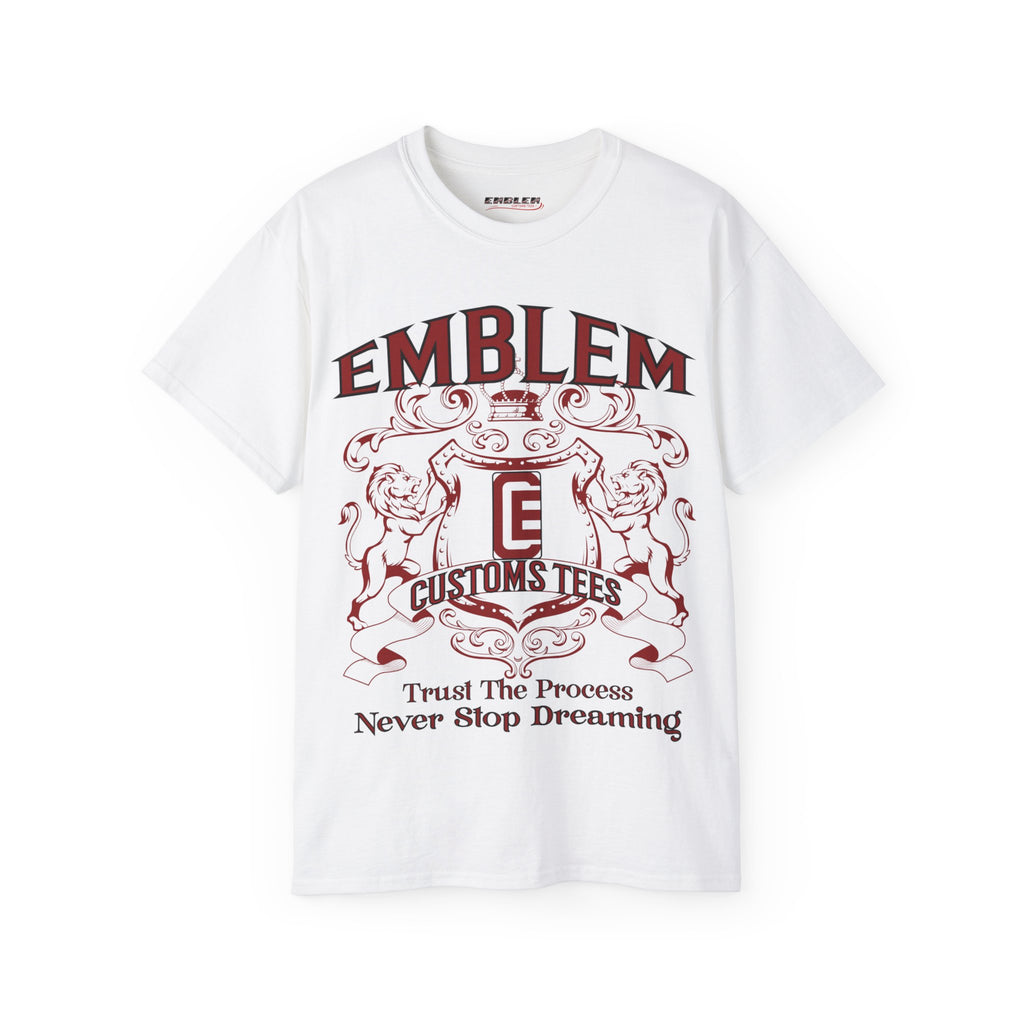 All White Emblem Customs Tees Shirt 