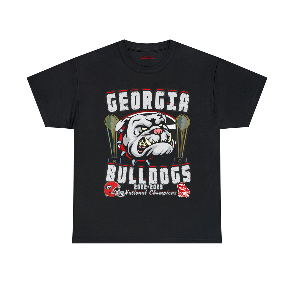 All Black Georgia Bulldogs Football T-Shirt 