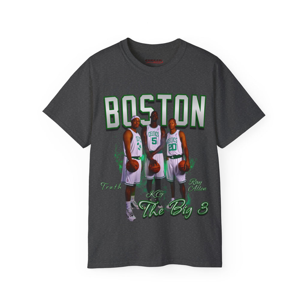 Dark Heather Boston Celtics Big 3 Graphic Tee