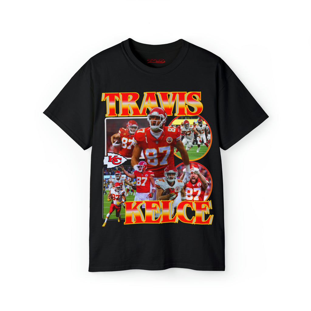 All Black Travis Kelce Chiefs T Shirt 