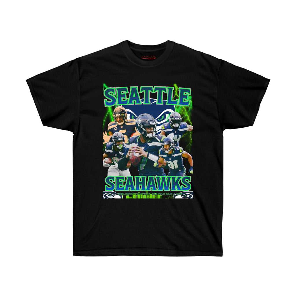 All Black Seattle Seahawks T-Shirt 