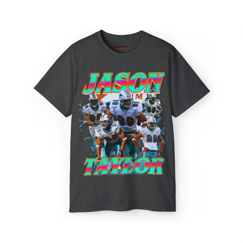 Dark Heather Jason Taylor Dolphins T Shirt