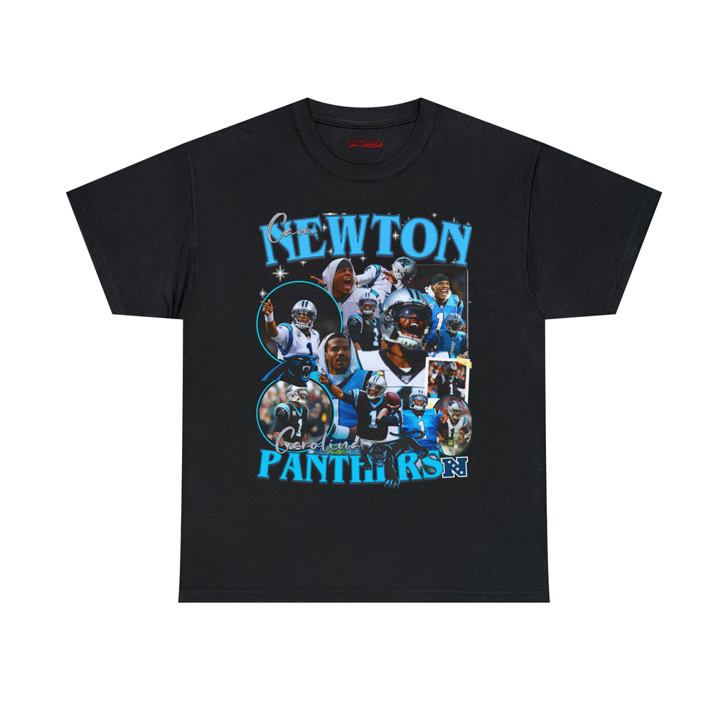 All Black Cam Newton Football T-Shirt