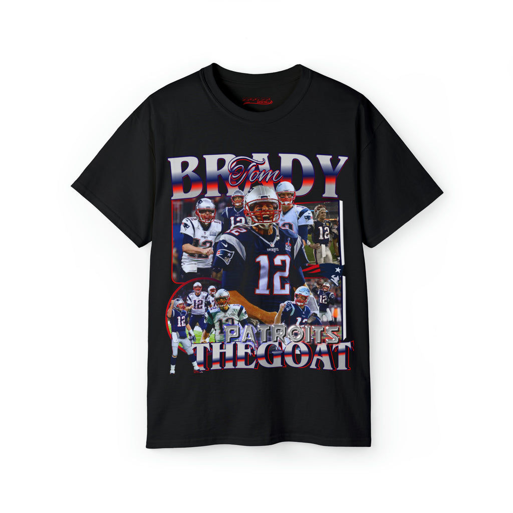 All Black Tom Brady Patriots T Shirt  