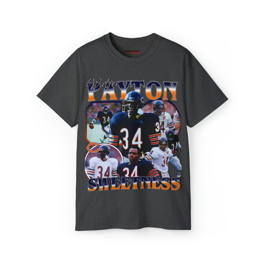 Dark Heather Walter Payton Football T Shirt 