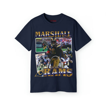 Navy Blue Marshall Faulk Football T Shirt