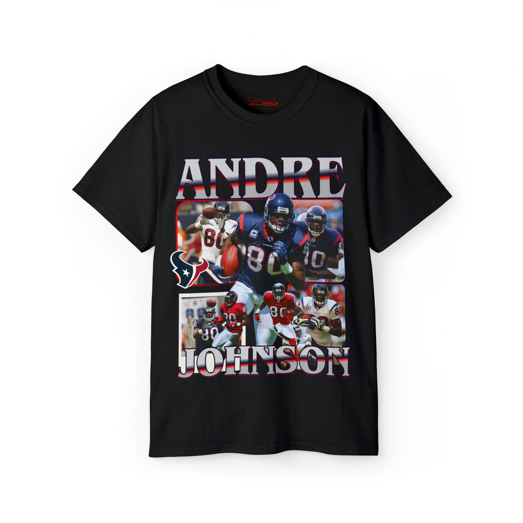 All Black Andrew Johnson Texans T Shirt 