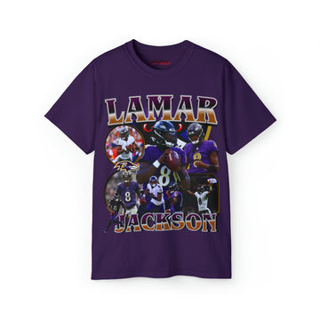 Purple Lamar Jackson Football T Shirt