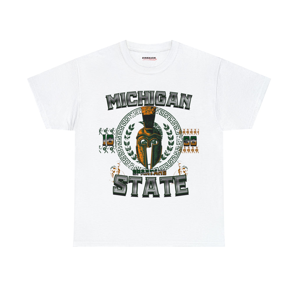 All White Michigan State Football T-Shirt 