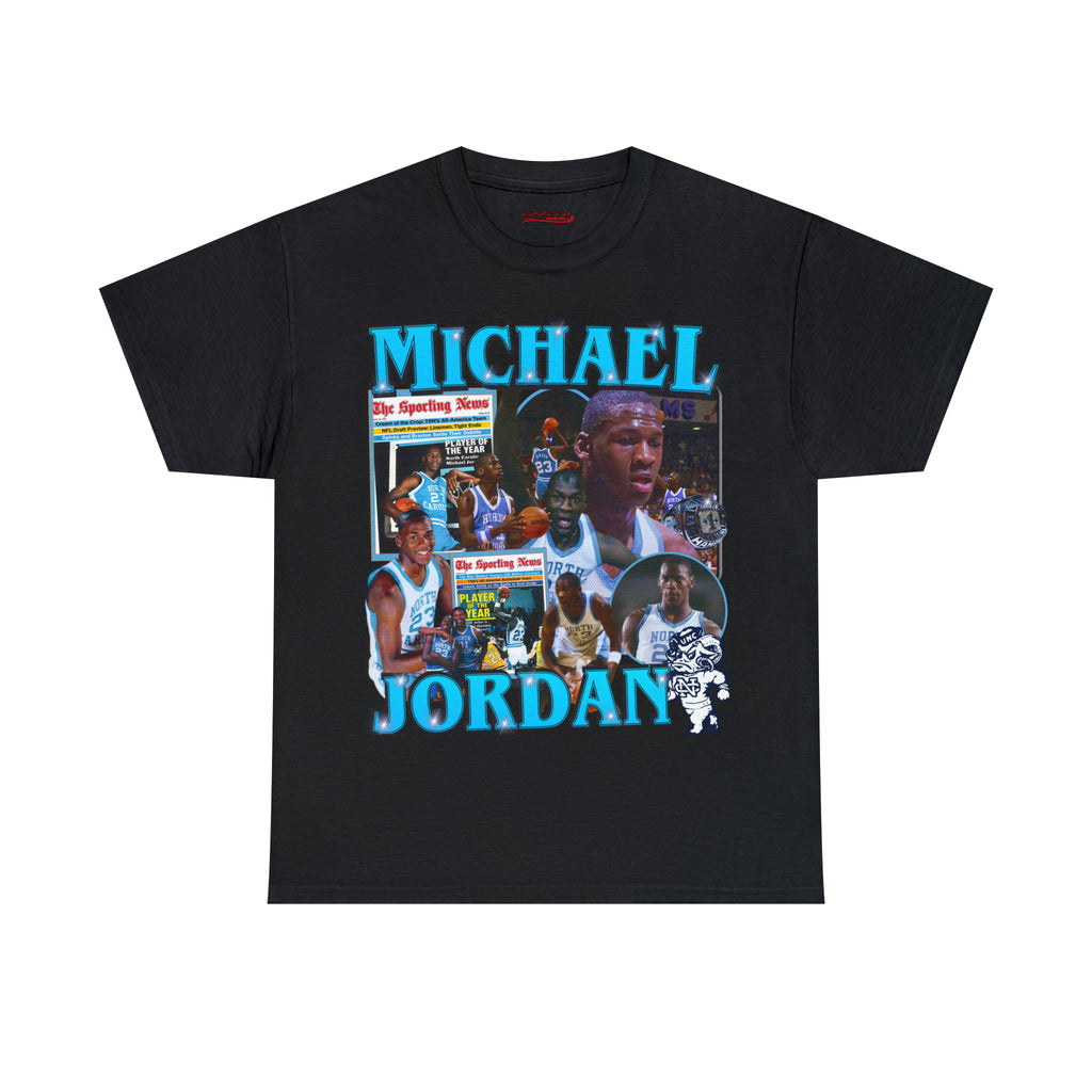 All Black Michael Jordan Carolina T-Shirt 