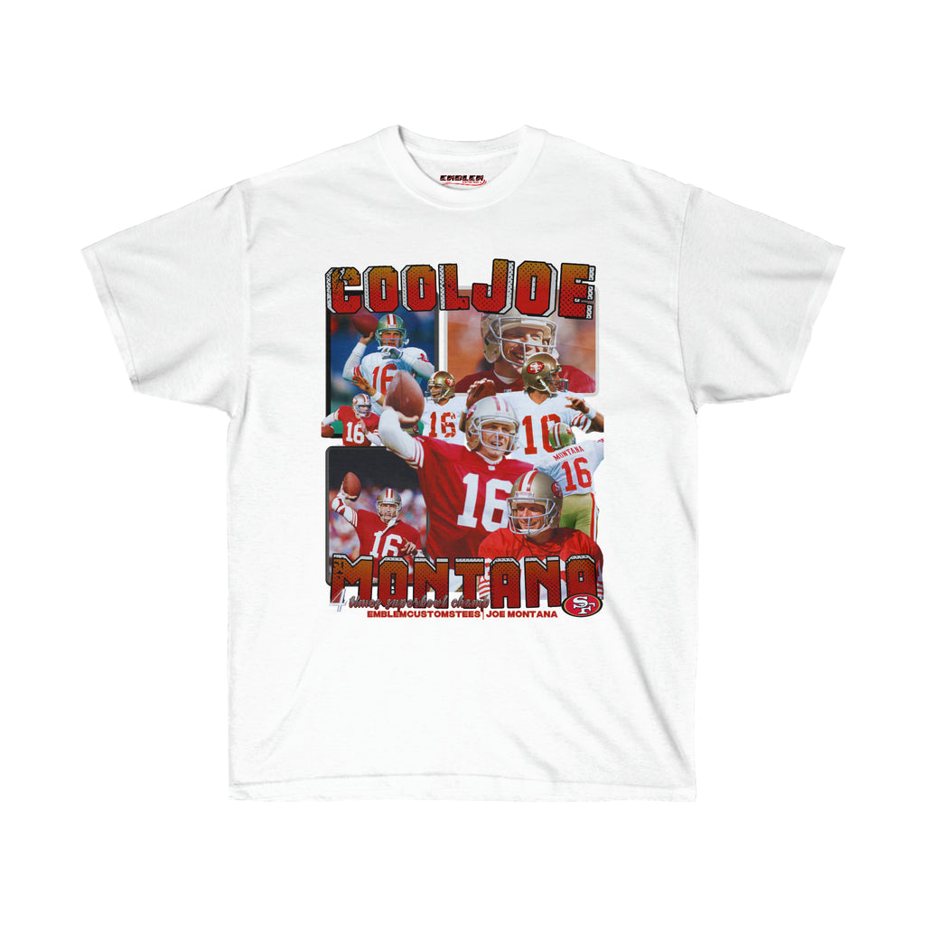 All White Joe Montana T-Shirt 