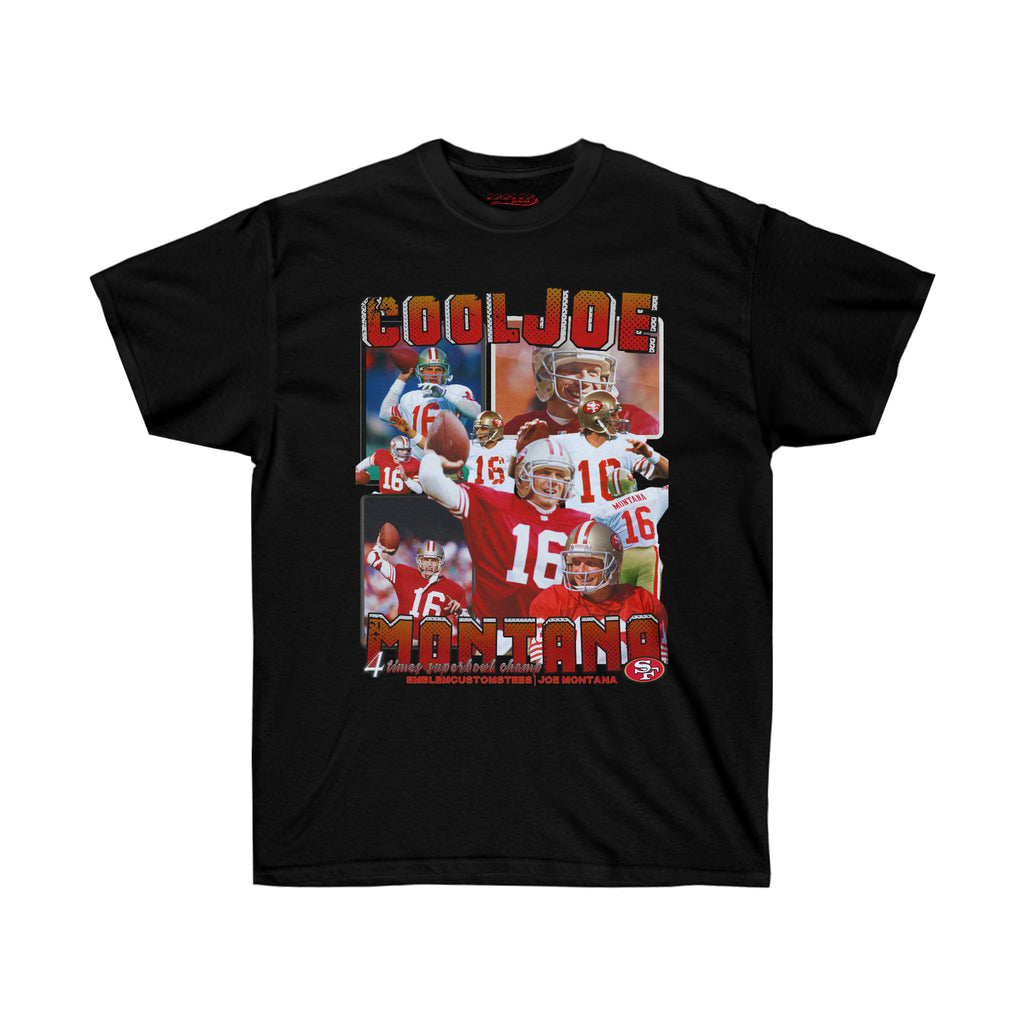 All Black Joe Montana T-Shirt 