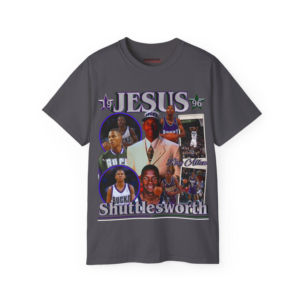 Charcoal Grey Ray Allen Jesus Shuttlesworth T-Shirt