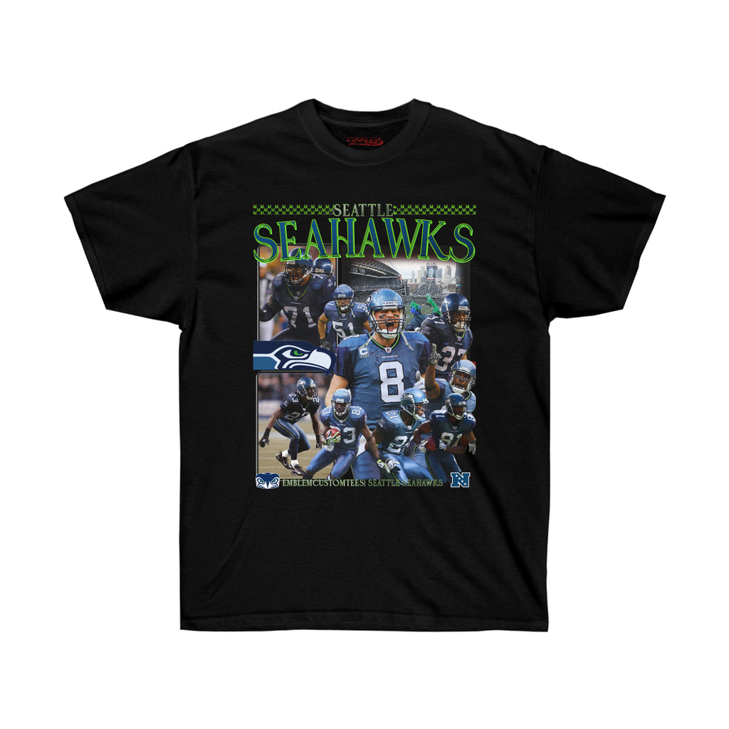 All Black Seattle Seahawks T-Shirt