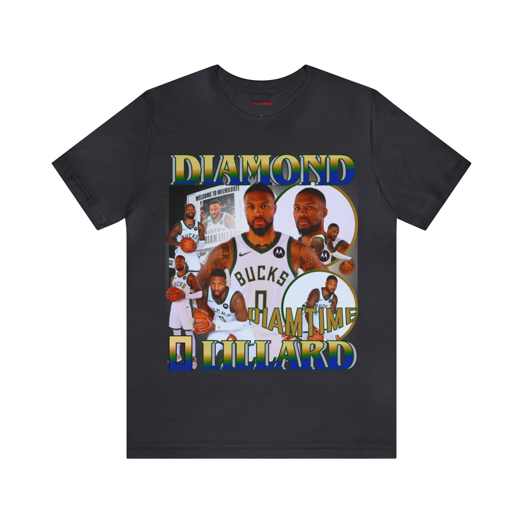 Dark Grey Diamond Lillard Basketball T Shirt