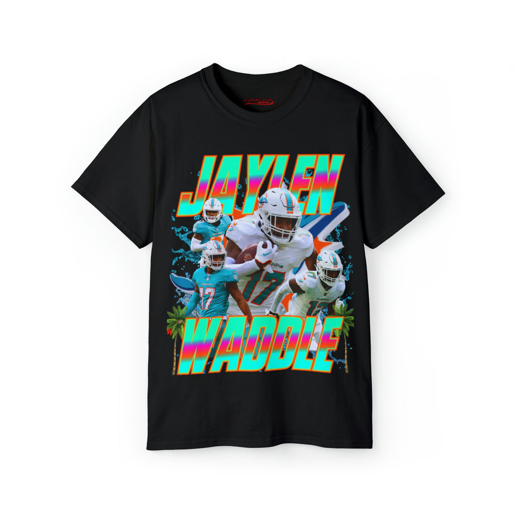 All Black Jaylen Waddle Dolphins T Shirt  