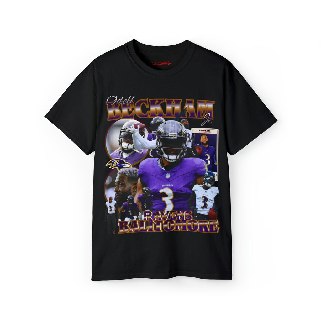 All black Odell Beckham Jr. Ravens T Shirt 