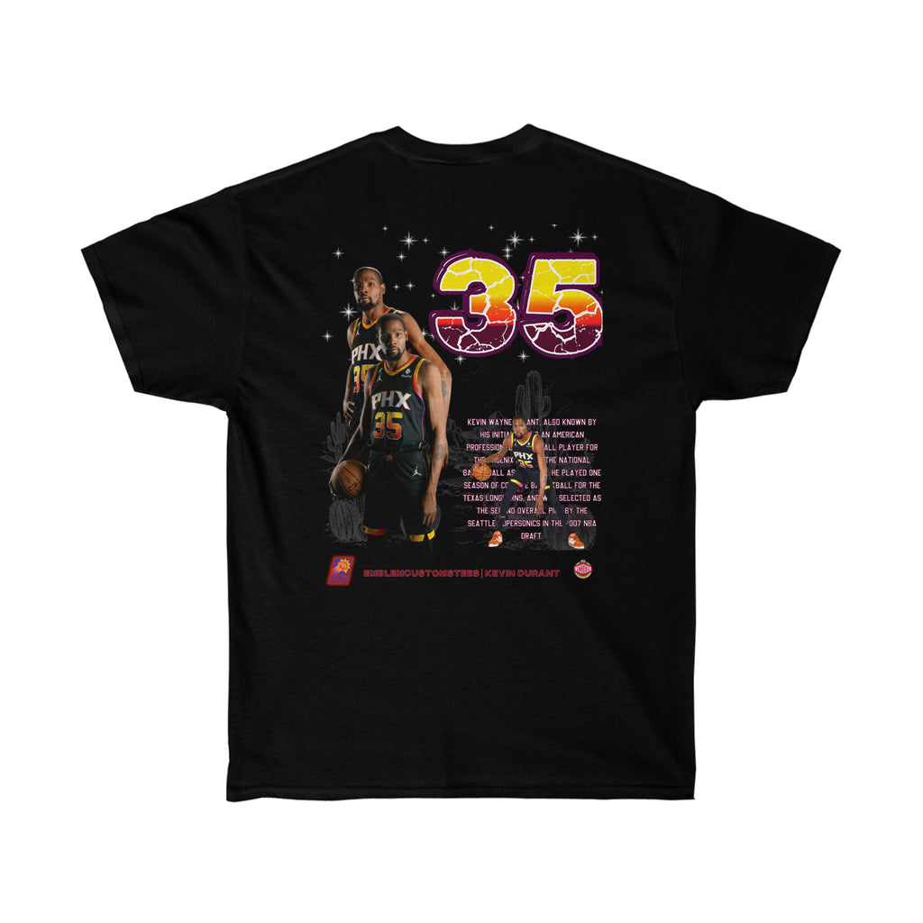 All Black Backside Kevin Durant Phoenix Sun T-Shirt