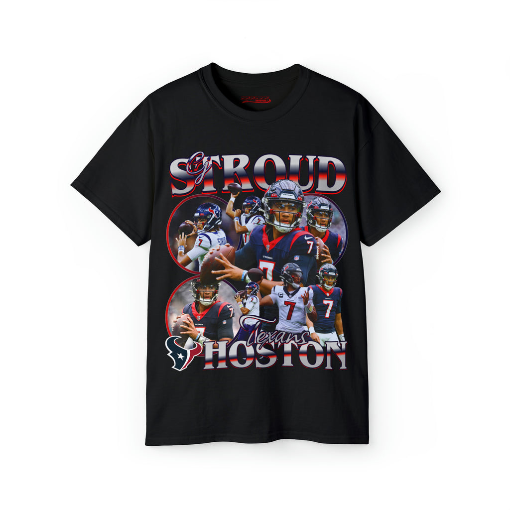 All Black CJ Stroud Texans T Shirt 