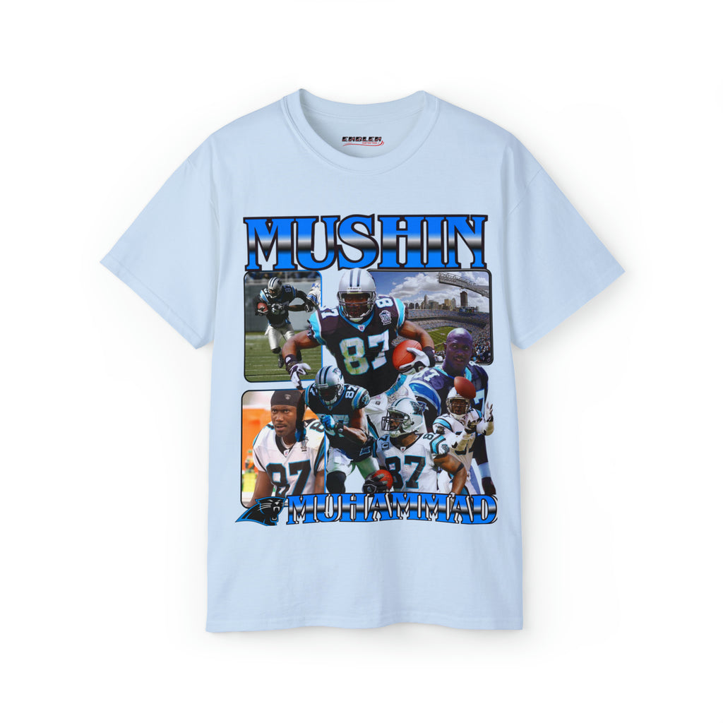 Carolina Blue Mushin Muhammad Panthers T Shirt