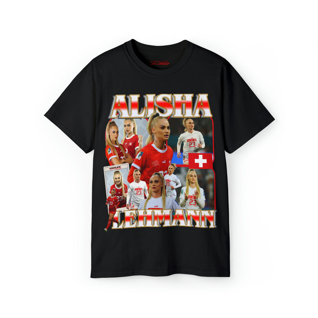 All Black Alisha Lehmann Soccer T Shirt