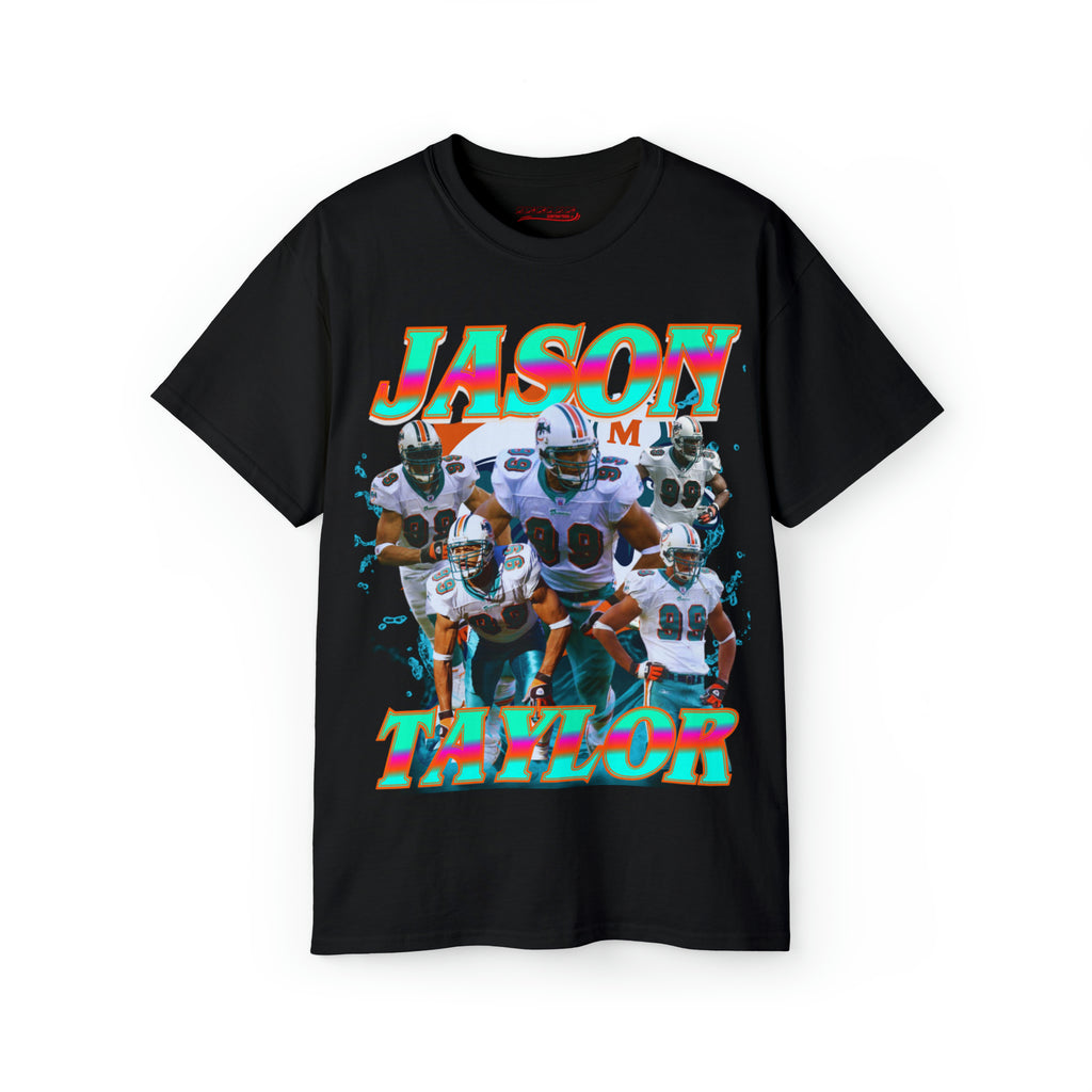 All Black Jason Taylor Dolphins T Shirt 