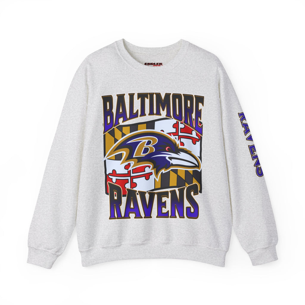 Ash Grey Baltimore Ravens Sweatshirt